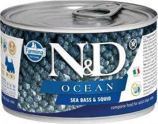 N&D OCEAN Dog konz. Adult Sea Bass & Squid Mini 140 g
