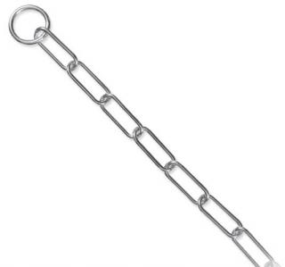 Obojek řetěz stahovací dlouhá oka 4 mm 68 cm