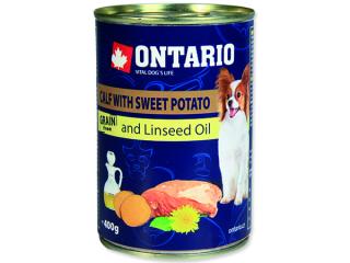 ONTARIO konzerva mini calf, sweetpotato, dandelion and linseed oil 400g