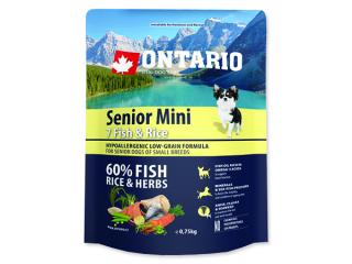 ONTARIO Senior Mini Fish & Rice 0,75 kg