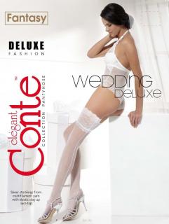 Conte Wedding DELUXE 20 DEN svatební samodržící punčochy se zadním švem