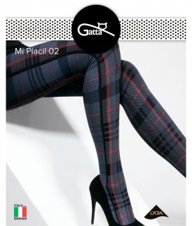 Gatta MI PIACI 02 40 DEN vzorované punčochové kalhoty