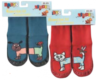SOCKS 4 FUN 3139, 3140 dětské ponožky s koženou podrážkou