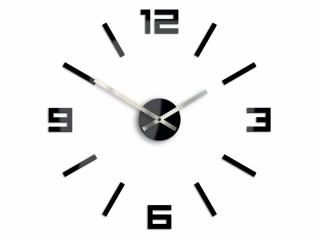 Moderní nástěnné hodiny ARABIC BLACK HMCNH056-black (nalepovací hodiny na stěnu)