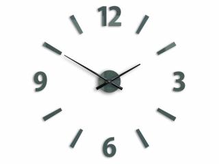 Moderní nástěnné hodiny KLAUS GRAY HMCNH061-gray (nalepovací hodiny na stěnu)
