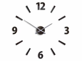 Moderní nástěnné hodiny KLAUS WENGE HMCNH061-wenge (nalepovací hodiny na stěnu)