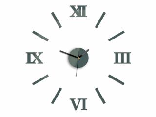 Moderní nástěnné hodiny NUMBER HMCNH024-gray (nalepovací hodiny na stěnu)