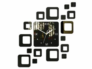 Moderní nástěnné hodiny ROMAN WENGE HMCNH010-wenge (nalepovací hodiny na stěnu)