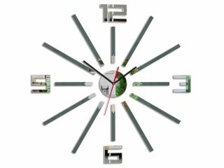 Moderní nástěnné hodiny SHEEN GRAY HMCNH038-gray (nalepovací hodiny na stěnu)