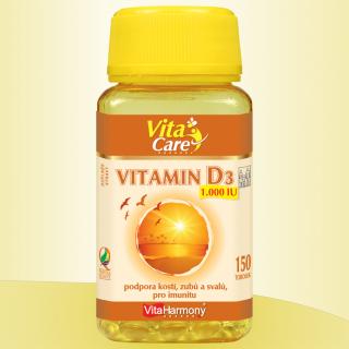 Vitamin D3 1.000 IU (25 mcg) - 150 tob. - min. trvanlivost do 19.11.2023