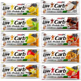 AMIX Low Carb 33% Protein Bar 60 g Příchuť: Mango