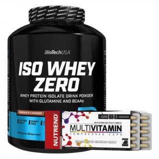 BioTech USA ISO Whey Protein ZERO bez laktózy 2270 g  + Multivitamin Compressed 60 kapslí ZDARMA Příchuť: Tiramisu