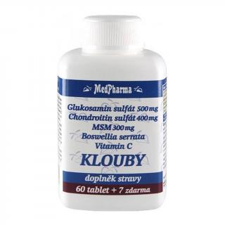 MedPharma Glukosamin sulfát (chondroitin, MSM, kurkuma) na KLOUBY, 67 tablet