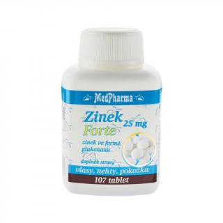 MedPharma Zinek 25 mg Forte ve formě glukonanu 107 tablet