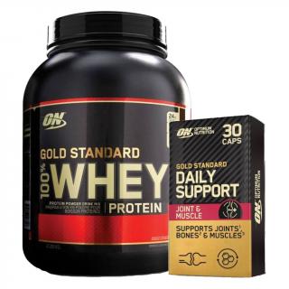 Optimum Nutrition Gold Standard 100% Whey Protein 2270 g  + Daily Support Joint 30 kapslí Příchuť: Banán