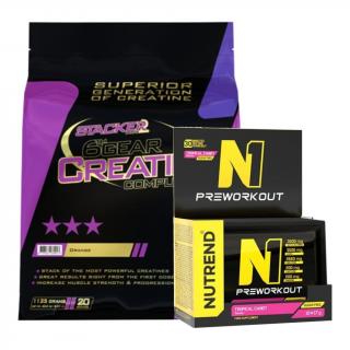 Stacker2 6th Gear Creatine Complex, 1135 g  + Nutrend N1 10x17 g Příchuť: Citrón