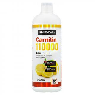 Survival Carnitin 110000 Fair Power, 1000 ml Příchuť: Citrón