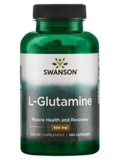 Swanson L-Glutamin 500 mg 100 kapslí - EXP 28/02/24