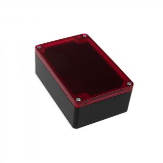 Plastová krabička KM-176IBKTrR, černá, červené víko