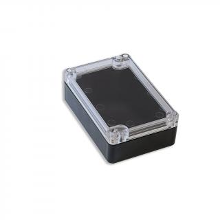 Plastová krabička KM-75IBKTrC, černá, průhledné víko