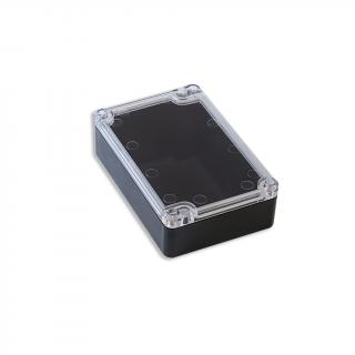 Plastová krabička KM-76IBKTrC, černá, průhledné víko