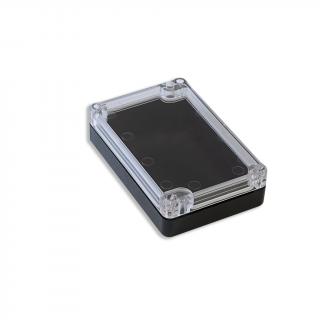Plastová krabička KM-77IBKTrC, černá, průhledné víko