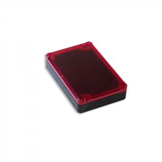 Plastová krabička KM-78BKTrR, černá, červené víko