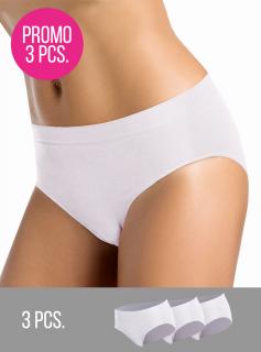 3PACK- Kalhotky klasické bezešvé Slip midi Intimidea Barva: Bílá, Velikost: M/L