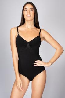 Body dámské stahovací bezešvé Body spalla stretta Bodyeffect Oro Barva: Černá, Velikost: L/XL