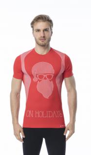 Pánské funkční tričko s krátkým rukávem IRON-IC - Hipster - červená Barva: Červená, Velikost: S/M