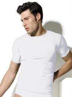 Pánské triko bezešvé T-shirt girocollo mezza manica Intimidea Barva: Bílá, Velikost: M/L
