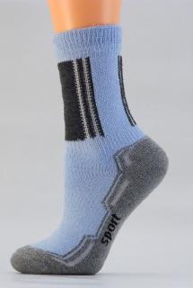 Dětské sportovní ponožky D028  modro - šedá