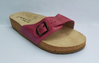 Protetika korkové zdravotní pantofle korkáče s jedním páskem růžové vel. 23 - 26