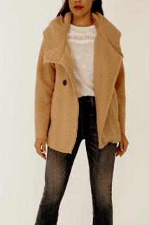 Chana Mod dámský kabát buklé 331106-3 béžová (XL)