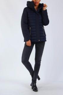 Charmod dámská bunda s límcem 2201987-6 modrá (XL)