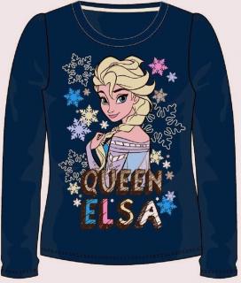 Disney dívčí tričko Elsa 3305101-3 modrá (116)