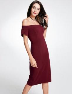Ever Pretty dámské šaty EP05968BD vínová  (XL)