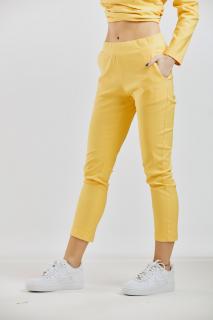 Dámské kalhoty na gumu Marcy žlutá 36