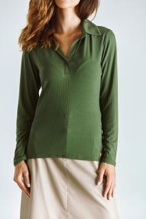 Dámské tričko s límečkem Sofa zelená 46