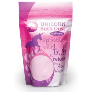 Elysium Spa Unicorn Bath Dust jemná koupelová sůl Bubblegum -400g