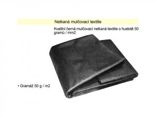 Netkaná textilie mulčovací 50g/m2 černá Rozměry: 1,6 x 10 m