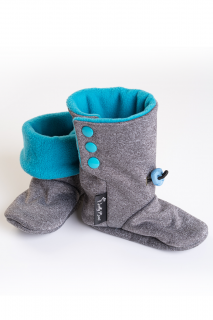 BellyBoo® Capáčky - All Grey - modré Velikost: 11 cm - od 0. až 6. měsíce