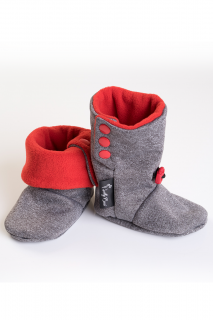 BellyBoo® Capáčky červené - All Gray - 14 cm Velikost: 14 cm - od 11. až 18. měsíce