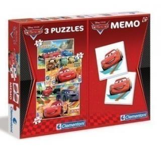 4 v1 puzzle a pexeso Cars Clementoni