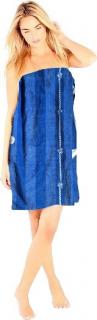Brini 012 saunový kilt dámský froté modrý 150x75 cm