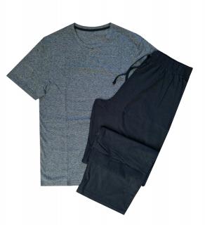 F&F 904 Pánské pyžamo kr. rukáv černošedé XL
