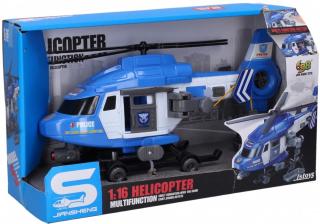 JStoys Vrtulník policejní s efekty modrý 30 cm