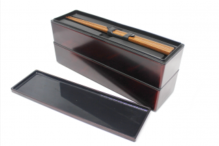 Nagabako Mokume bento box | tmavé dřevo