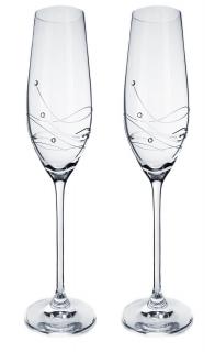 Classic - skleničky na sekt se Swarovski® Elements | sada 2 sklenic