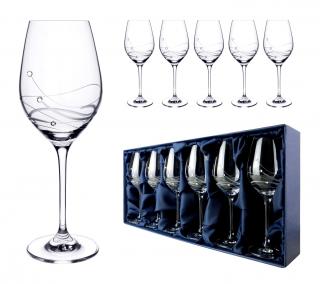 Classic - skleničky na víno se Swarovski® Elements | sada 6 sklenic